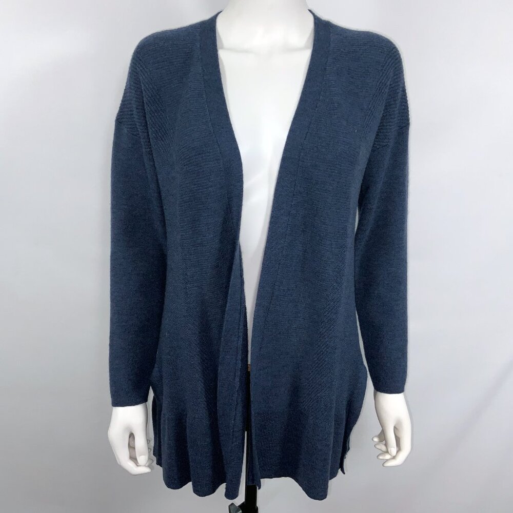 Vineyard Vines Open Front Cardigan in Blue Size S Long Sleeve - Picture 2 of 10